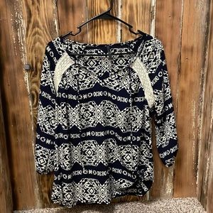 Women’s Aztec print western shirt